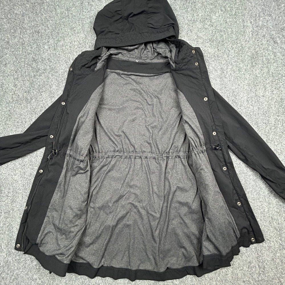 Lululemon Apres Practice Jacket Womens‎ 6 Black Hooded Drawstring Waist Anorak - Picture 5 of 13